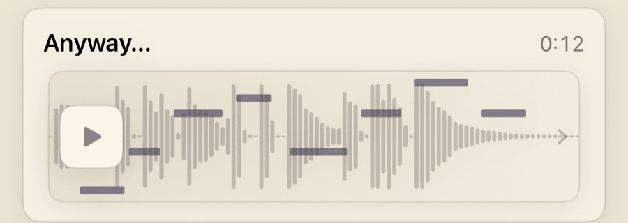 Close view of a Bones MIDI Library row showing a take name, duration, quick-play control, waveform, and detected-note preview